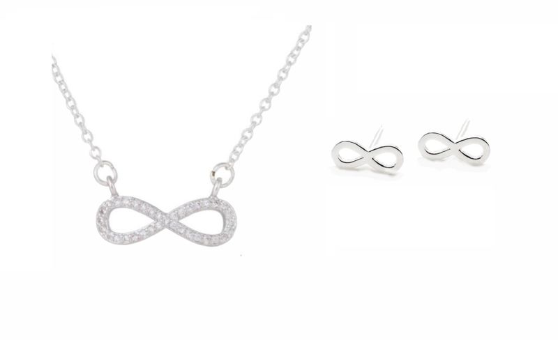 Sophisticated Infinty Necklace &amp; Earring Gift Set