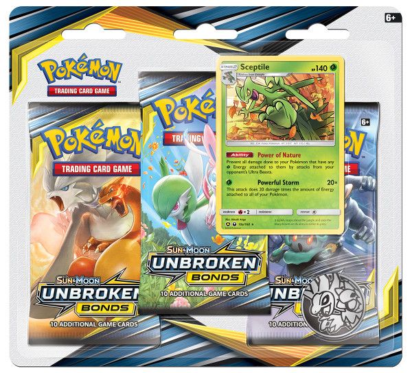 Sun &amp; Moon 10 - Unbroken Bonds Three-Booster Blister