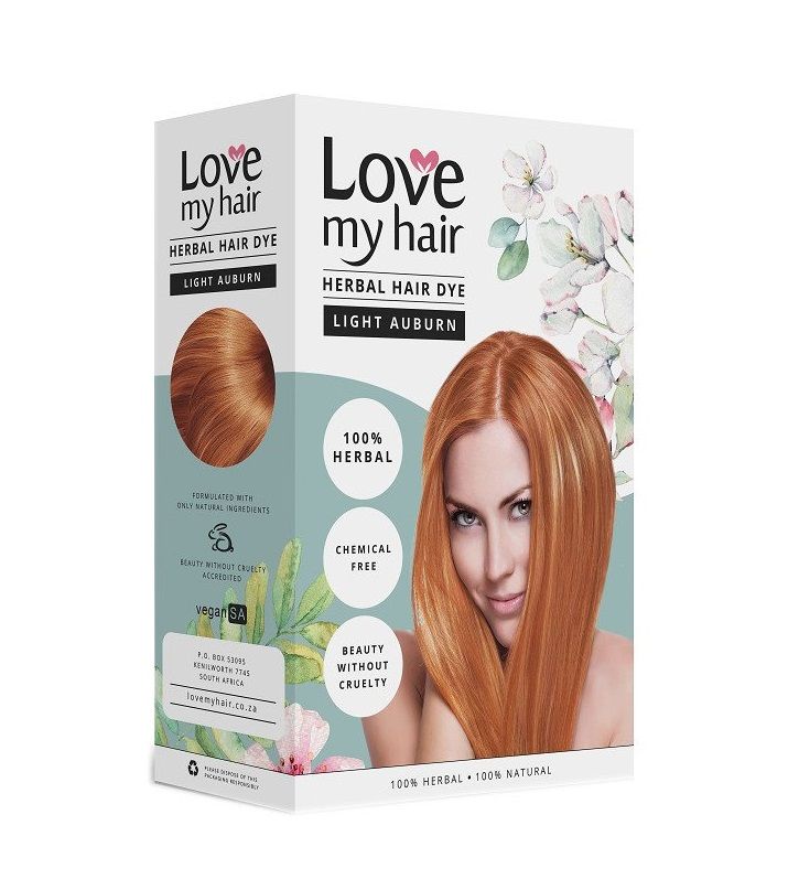 Love My Hair 100 Herbal Hair Dye Light Auburn 100g Shop Today. Get
