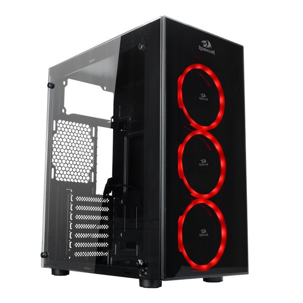Redragon Thundercracker 3XRGB Led Temepered Glass Gaming Chassis - Black