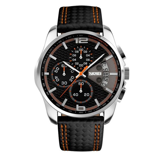 Skmei 9106 Leather Chronograph Watch