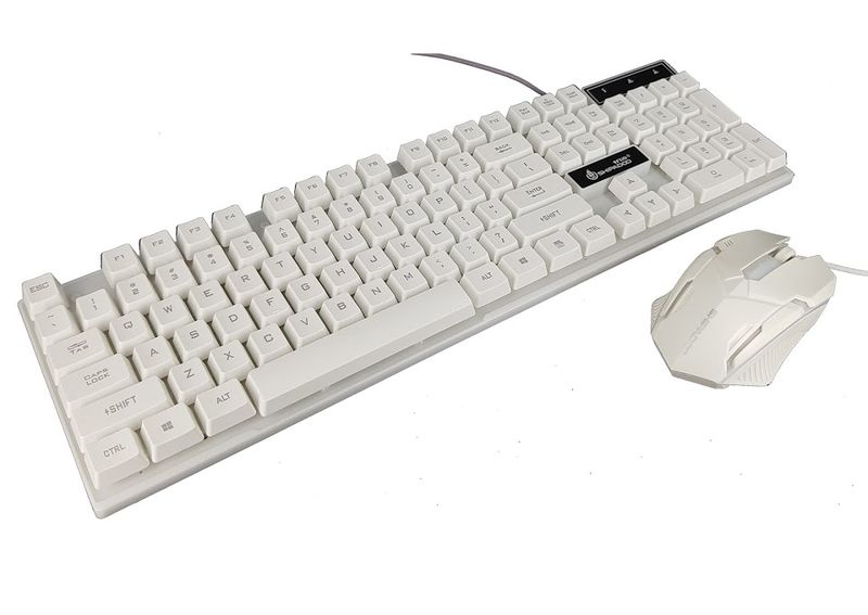 USB wired Keyboard &amp; Mouse - D280 - White