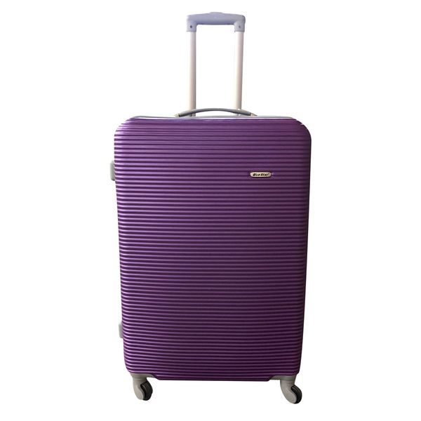 3 Piece Hard Outer Shell Luggage Set - Purple