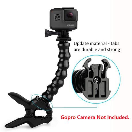 Jaws Flex Clamp Mount With Adjustable Neck For Gopro Hero Action Cameras Buy Online In South Africa Takealot Com