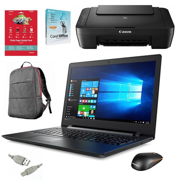 Lenovo Bundle Celeron 4GB &amp; 3-in-1 Printer with Wireless Mouse &amp; Corel Office