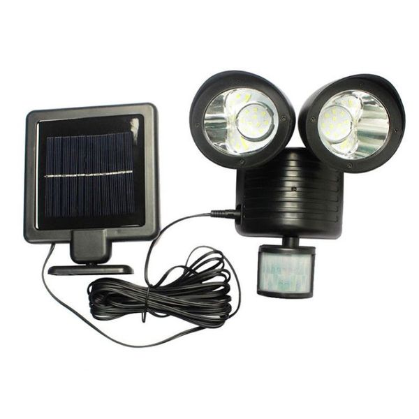 22 LED Dual Security Detector Solar Spot Light Motion Sensor Floodlight