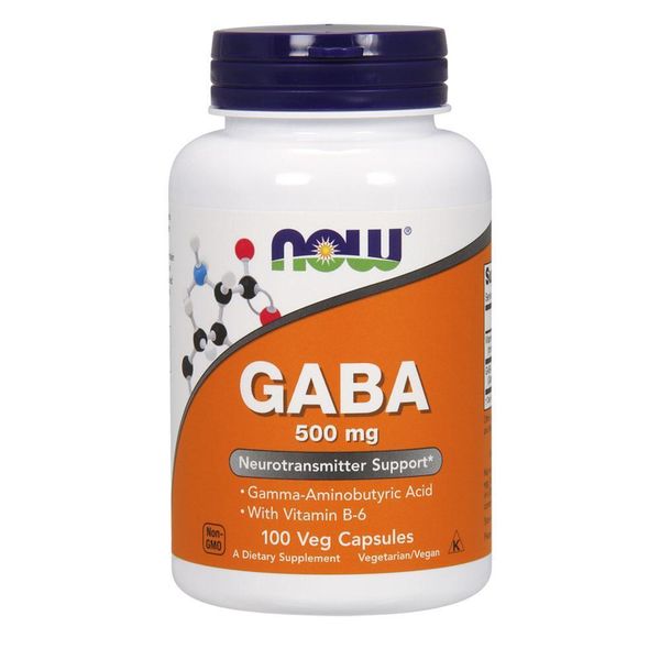 NOW Foods GABA 500mg - 100 Veg Capsules