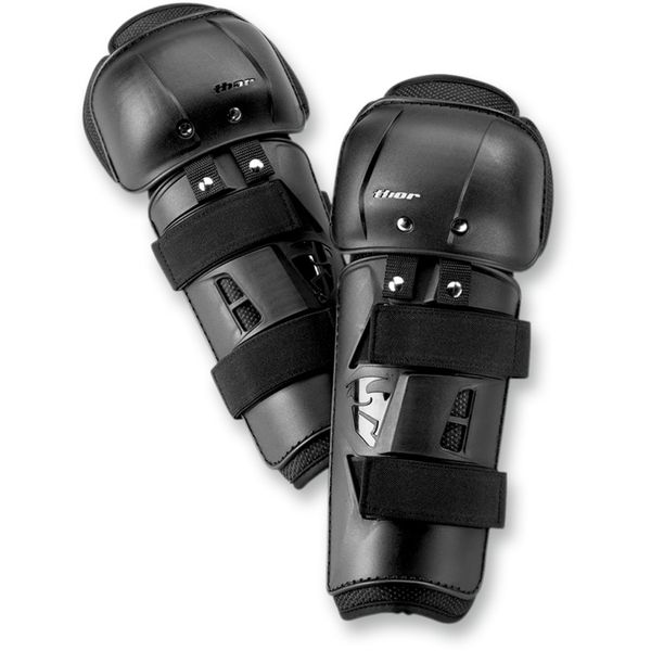 Thor Kids Sector Black Knee Guards - One Size