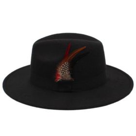 big brimmed black hat