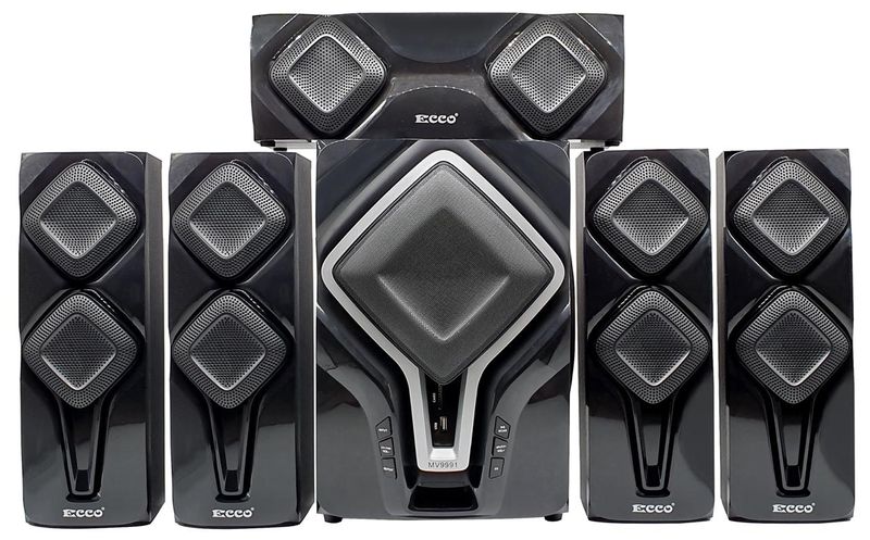 ECCO 5.1CH Home Theatre Speaker system MP3/USB/SD/FM/LED - MV9991