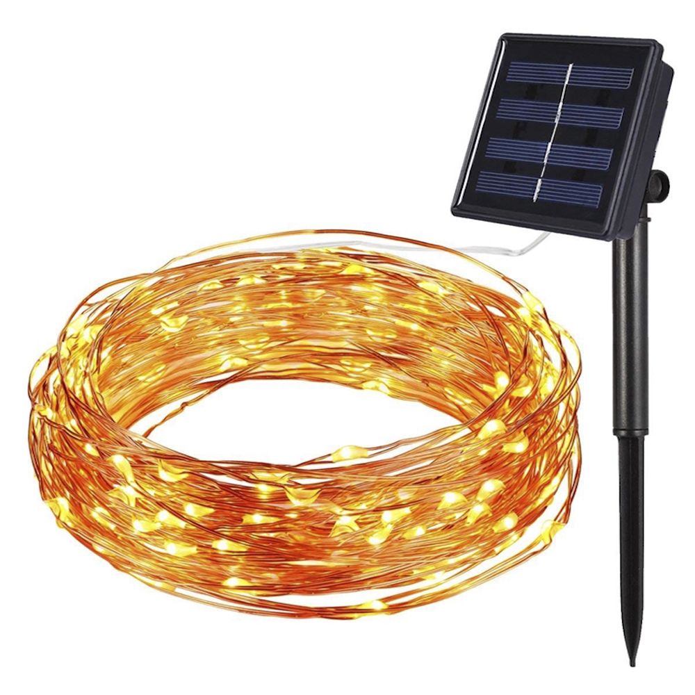 Litehouse 20m Solar 200 LED Copper Wire Fairy Lights - Warm White | Buy ...