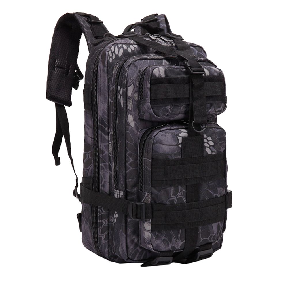 Outdoor Tactical Backpack for Camping & Hiking Black Pythons Grain