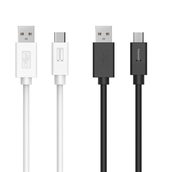 Tronsmart USB-C to USB A Cable, USB 2.0 (2-Pack) 1 x Black, 1 x White - 1m