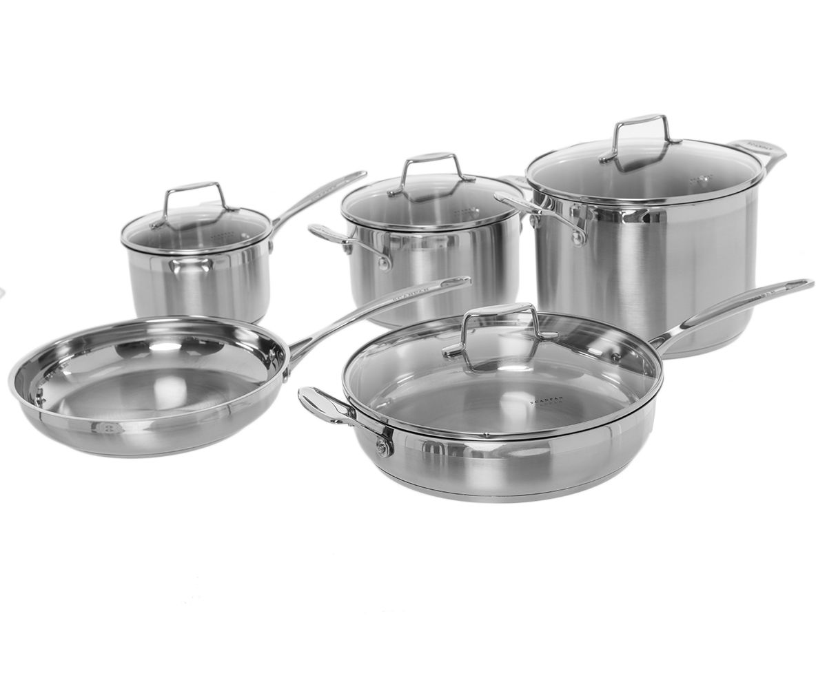 Scanpan Impact 5 Piece Cookware Set Iincluding Saute Pan Stainless 