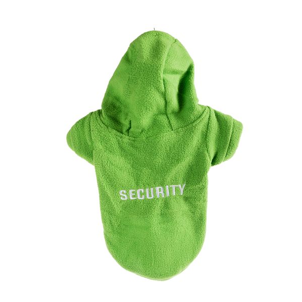 Dog Sweatshirt with Hoodie - Security - Green - Medium