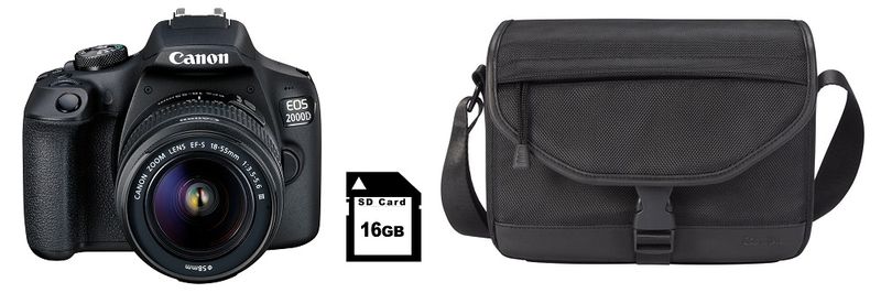 Canon 2000D 24MP DSLR DC Starter Bundle