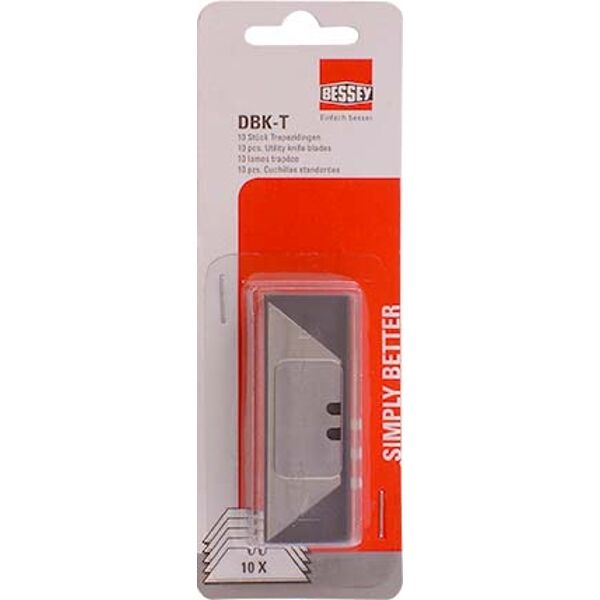 Bessey Standard Blades For Bs Dbkph Folding &amp; Utility Knife 10Piece