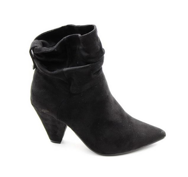 Lamara'S Maison Medium Block Heel Ankle Boot Black