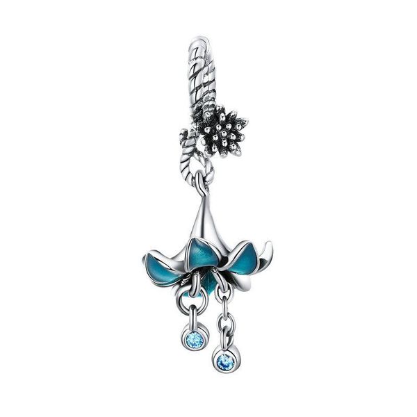 Blue Flower Pendant Charm