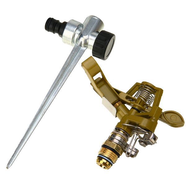 360°Adjustable Lawn Sprinkler Head Metal Impulse Water Sprayer