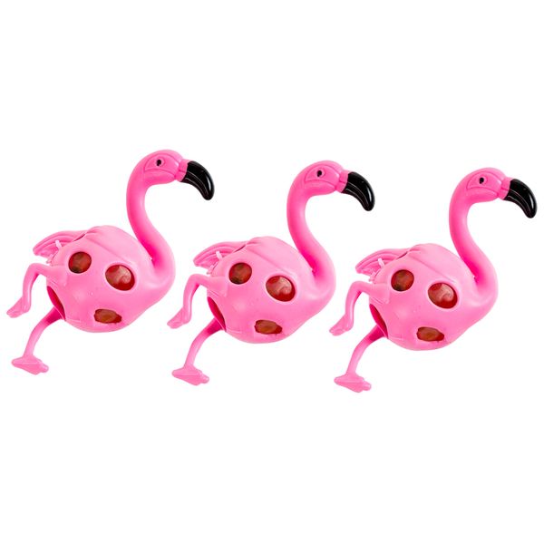 Squishy Flamingo Toy Stress Relief Ball - Set of 3