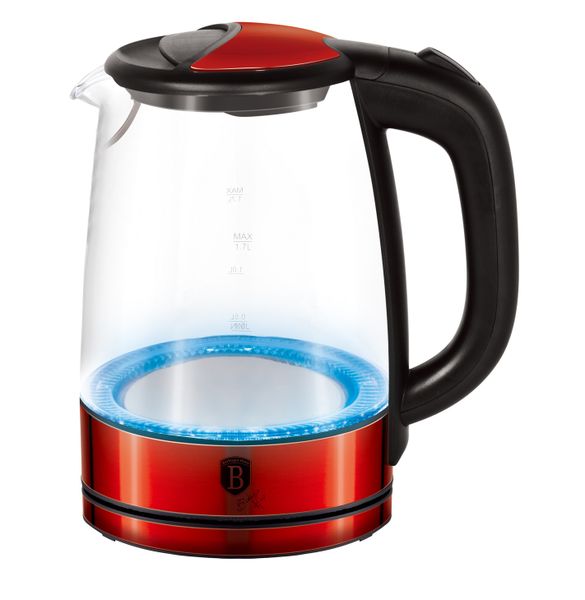 Berlinger Haus 1.7 Litre Electric Glass Kettle - Burgundy Metallic