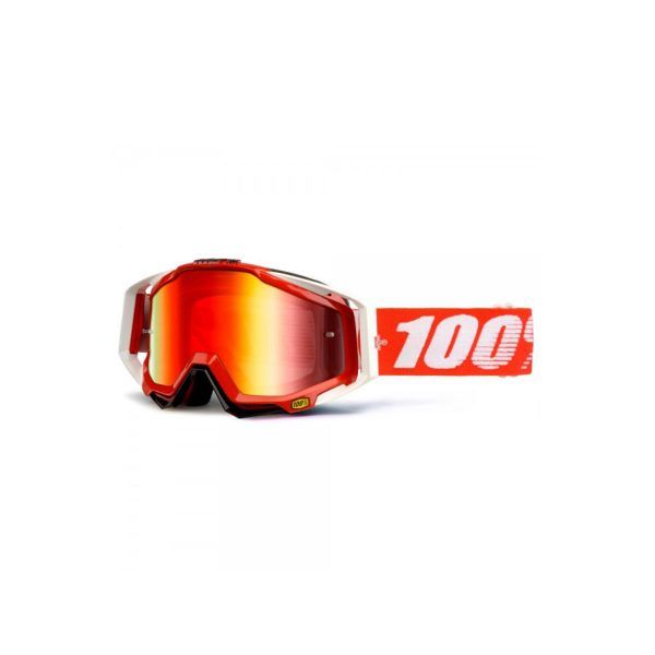 100% Racecraft Goggle - Fire Red - Mirror Red Lens