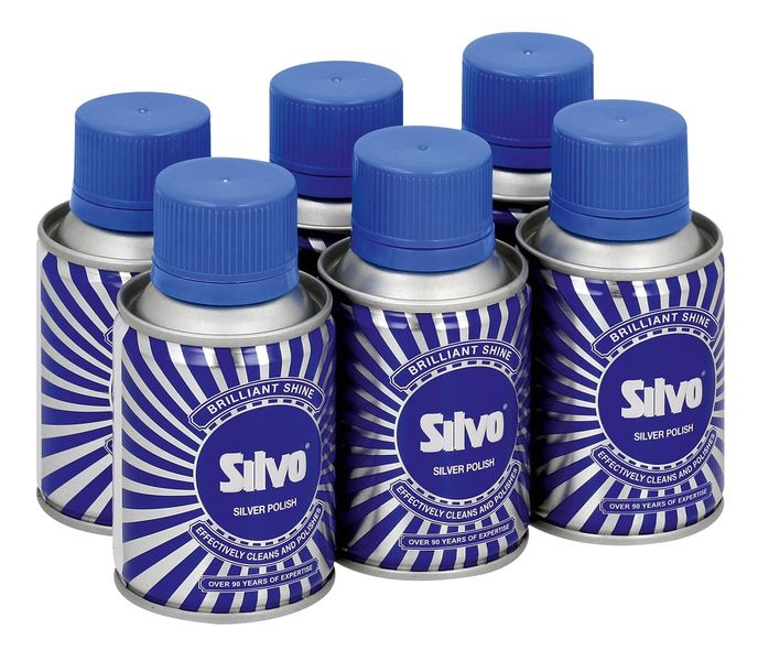 Silvo 6 x 100ml, Silver Polish Liquid, Silver Cleaner