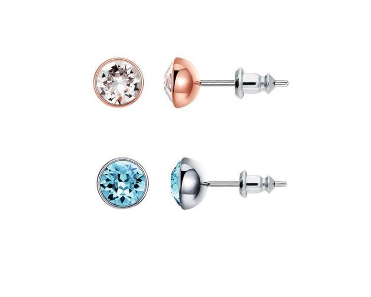 Swarovski Clear &amp; Aquamarine Crystal image