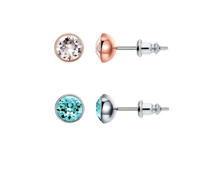 Swarovski Clear &amp; Turquoise Crystal image