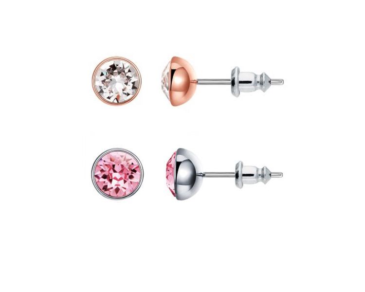 Swarovski Clear &amp; Pink Crystal image