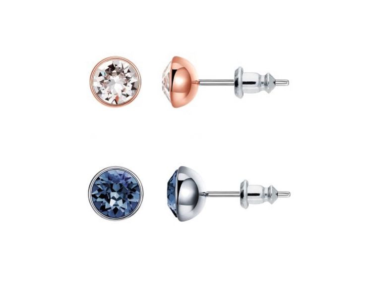 Swarovski Clear &amp; Demin Blue Crystal image