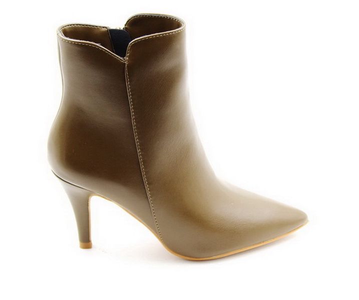 Lamara Jasmin Medium Pencil Heel Ankle Boot Olive