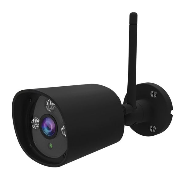 Outdoor Waterproof HD WiFi Security Camera with Night Vision - Black