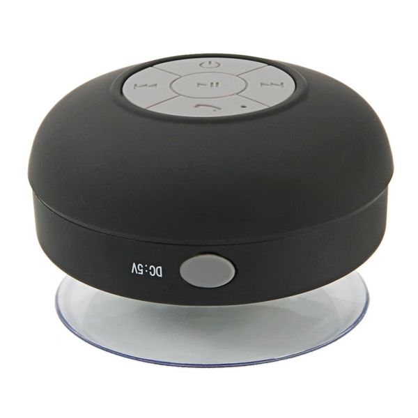 Waterproof Wireless Bluetooth Speaker with Microphone - Black