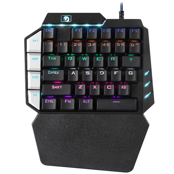 USB Wired 38 Keys Single One Hand Mechanical Gaming Keyboard