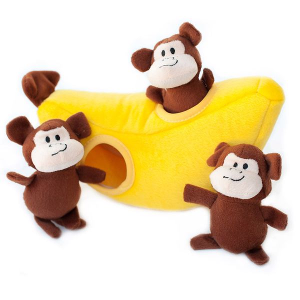 Zippy Paws Burrow Hide &amp; Seek Toy - Monkey ’n Banana