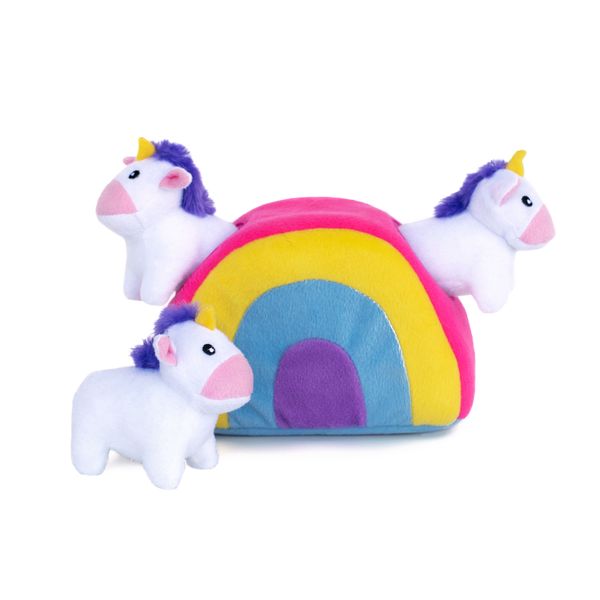 Zippy Paws Burrow Hide &amp; Seek Toy - Unicorns in Rainbow