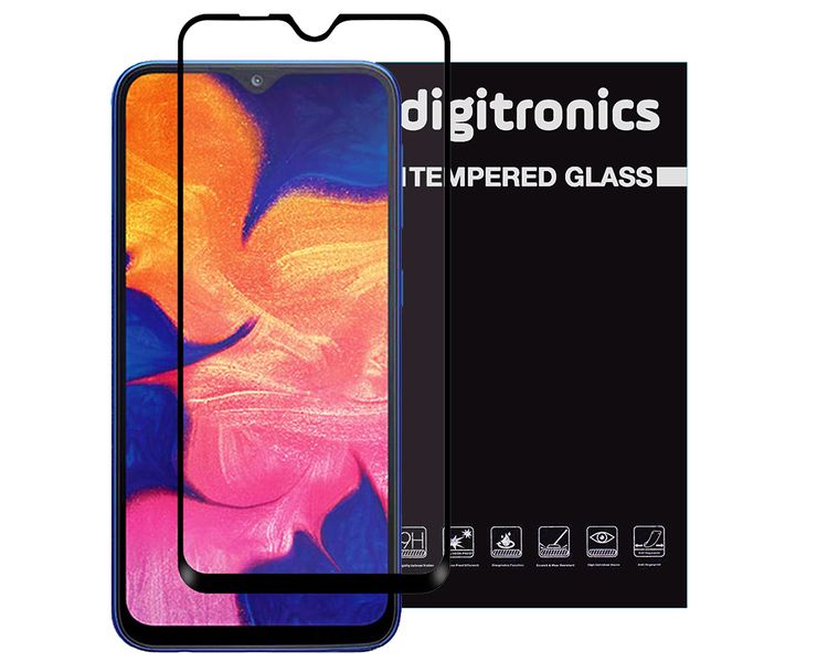 Full Coverage Tempered Glass for Samsung Galaxy A10 - Black