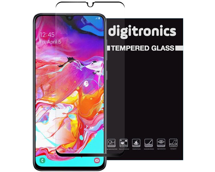 Full Coverage Tempered Glass for Samsung Galaxy A70 - Black