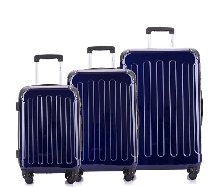 Hazlo 3 Piece ABS PC Hard Luggage Trolley Bag Set