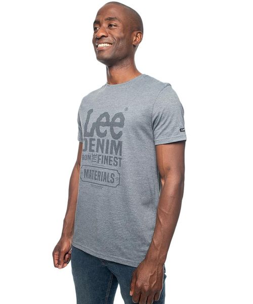 Lee Finest Denim Tee-Flat Silver Heather