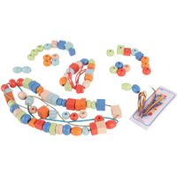 wooden lacing beads