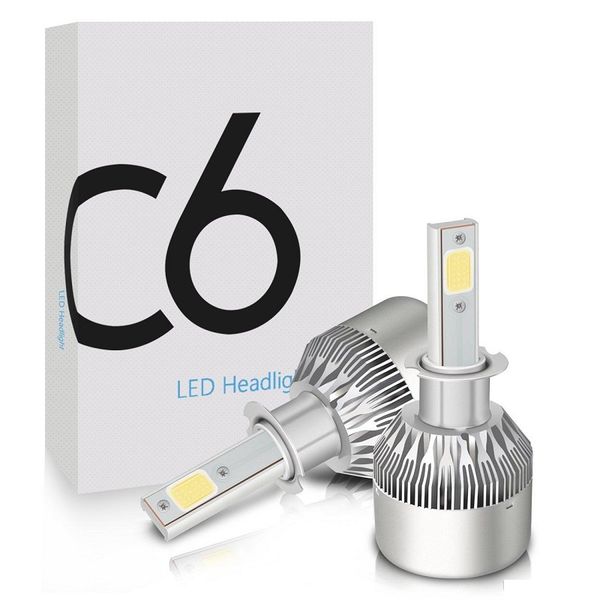 C6 H1 LED Headlight 6000K Colour All In One Compact Design