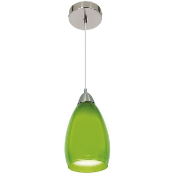 Bright Star Lighting - Satin Chrome Pendant with Double Glass
