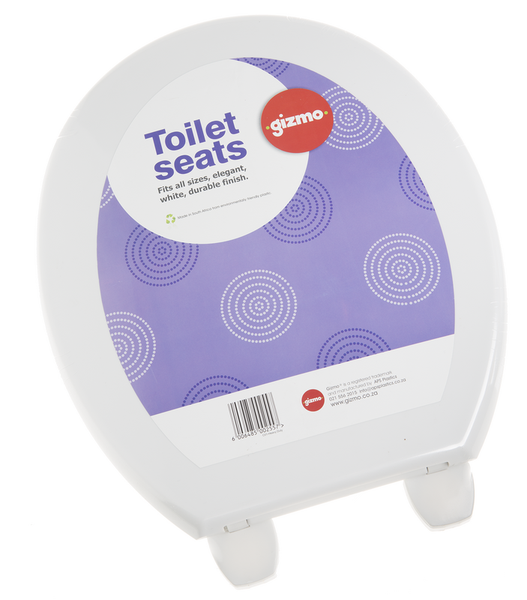 High-Gloss Heavy Duty Plastic Toilet Seat - White
