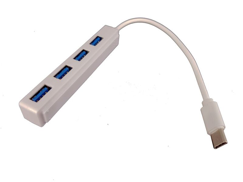 USB Hub - 4 ports - TYPE-C - White