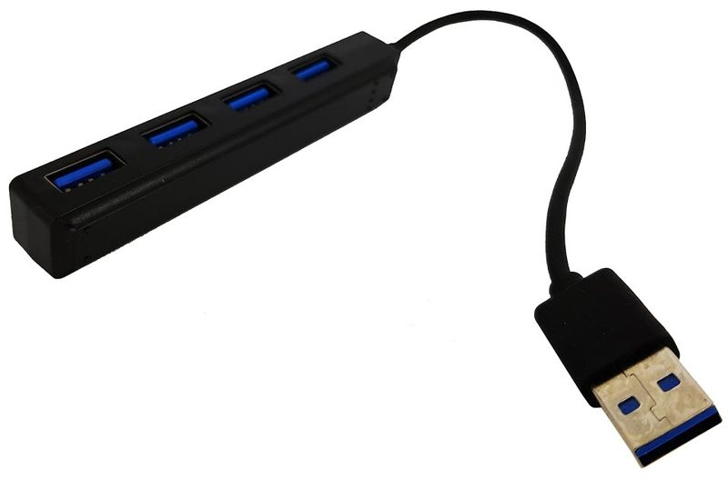USB Hub - 4 ports - USB - Black