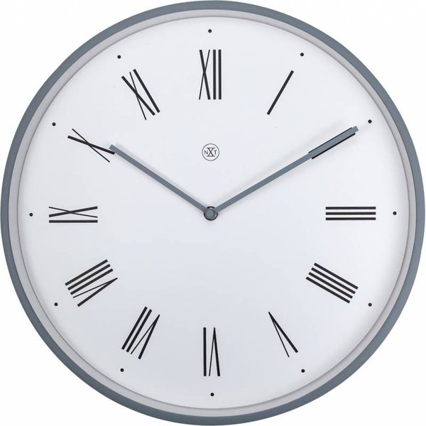 NeXtime 40cm Duke Plastic Round Wall Clock - White 7329WI