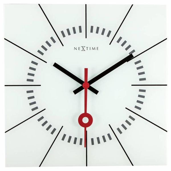 NeXtime 35cm Stazione Glass Wall Clock - Designed by Ewald Winkelbauer